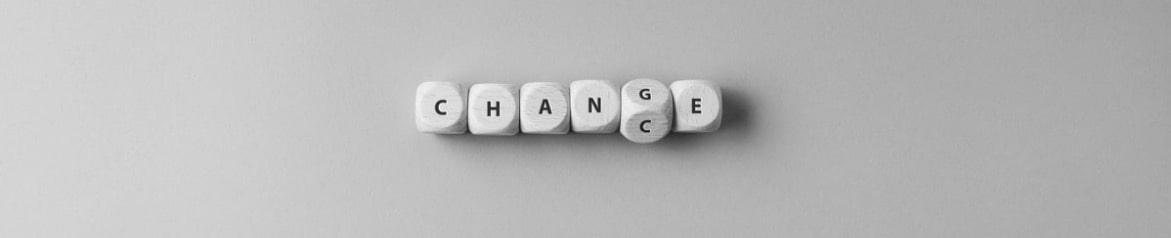 Das Wort Change gelegt in Würfeln. Mit GSI gelingt der Wechsel in den neuen Job in Glauchau und Umgebung